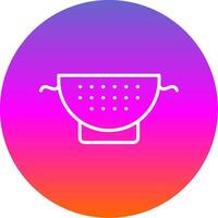 Strainer Line Gradient Circle Icon vector