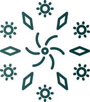 Firework Line Gradient Icon vector