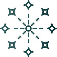 Firework Line Gradient Icon vector
