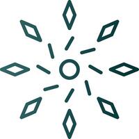 Firework Line Gradient Icon vector