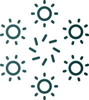 Firework Line Gradient Icon vector