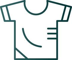 icono de gradiente de línea de camisa vector