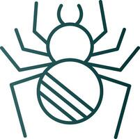 icono de gradiente de línea de araña vector