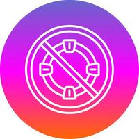 Prohibited Sign Line Gradient Circle Icon vector