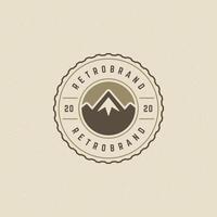 Mountains logo emblem illustration. vector