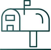 Mailbox Line Gradient Icon vector