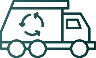 Trash Truck Line Gradient Icon vector