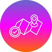 Location Line Gradient Circle Icon vector