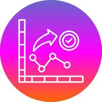 Chart Line Gradient Circle Icon vector