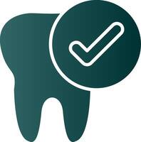 Tooth Glyph Gradient Icon vector