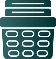 Laundry Basket Glyph Gradient Icon vector
