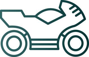 Motorcycle Line Gradient Icon vector