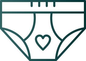 Underwear Line Gradient Icon vector
