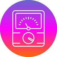 Dial Line Gradient Circle Icon vector