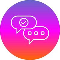 Conversation Line Gradient Circle Icon vector