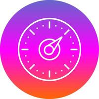 Timer Line Gradient Circle Icon vector