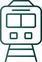 Train Line Gradient Icon vector