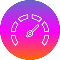 Gauge Line Gradient Circle Icon vector