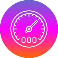 Thermostat Line Gradient Circle Icon vector