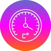 Thermometer Line Gradient Circle Icon vector