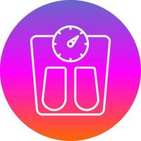 Scales Line Gradient Circle Icon vector