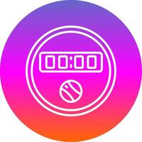 Dial Line Gradient Circle Icon vector