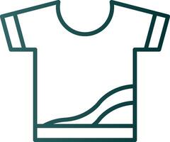 icono de gradiente de línea de camisa vector