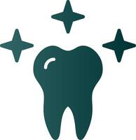 Healthy Tooth Glyph Gradient Icon vector