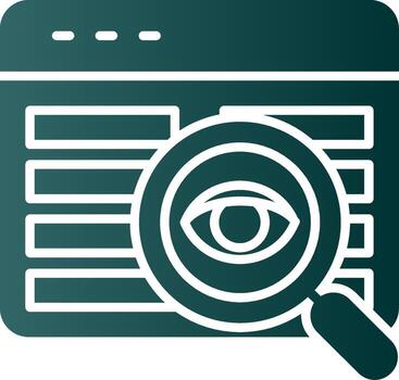 Code Review Glyph Gradient Icon vector