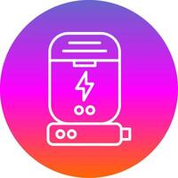 Dock Line Gradient Circle Icon vector