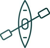 Canoe Line Gradient Icon vector