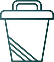 Trash Can Line Gradient Icon vector