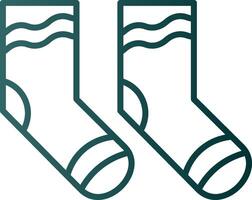 Socks Line Gradient Icon vector