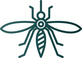 icono de gradiente de línea de mosquito vector