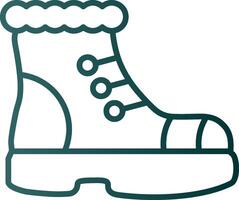 Boot Line Gradient Icon vector