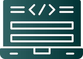 Html Code Glyph Gradient Icon vector