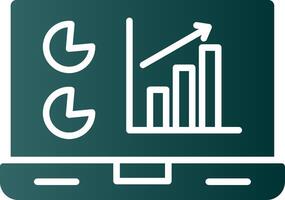 Data Analytics Glyph Gradient Icon vector