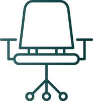 Chair Line Gradient Icon vector