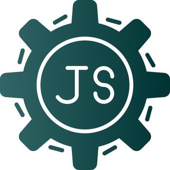 Javascript Glyph Gradient Icon vector