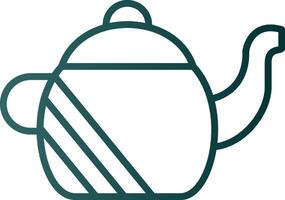 Teapot Line Gradient Icon vector