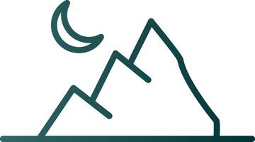 Mountain Line Gradient Icon vector