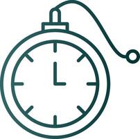 Pocket Watch Line Gradient Icon vector