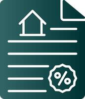 Contract Glyph Gradient Icon vector
