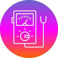 Tester Line Gradient Circle Icon vector