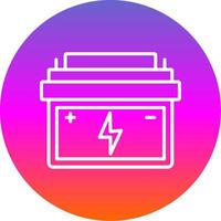 Battery Line Gradient Circle Icon vector