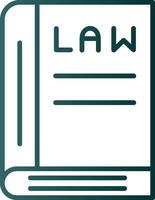 Law Book Line Gradient Icon vector