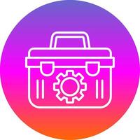 Toolbox Line Gradient Circle Icon vector