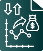 Money Strategy Glyph Gradient Icon vector