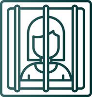 Prisoner Line Gradient Icon vector