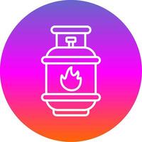 Gas Line Gradient Circle Icon vector